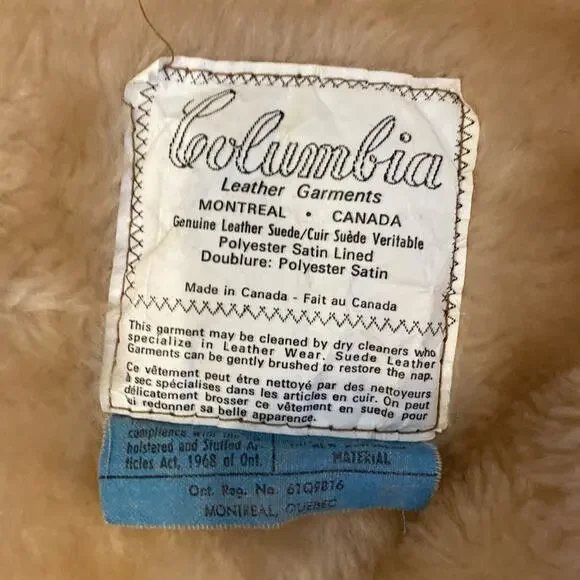 Vintage Penny Lane Rust Colored Suede Coat w/ Faux Fur Trim Snap Closure Sz XS - Picture 9 of 16